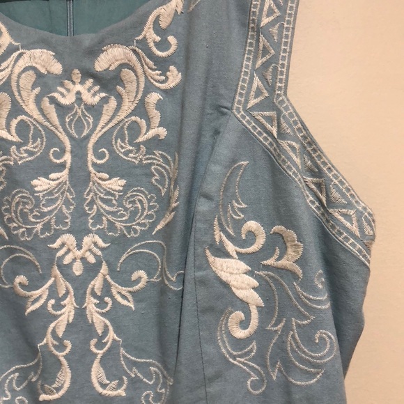 Beautiful long dress with a sky blue top - Picture 5 of 8